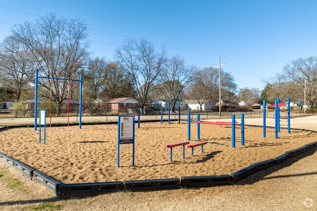You will find an obstacle course at Senatobia Elementary School.