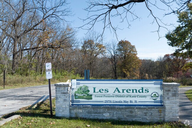 Les Arends Forest Preserve is located along the Fox River in Southwest Batavia.