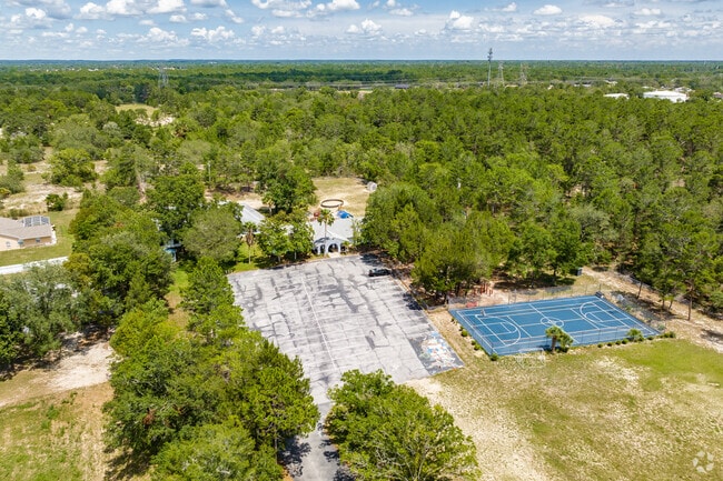 An aerial view of the campus  of Wider Horizons school in Spring Hill.