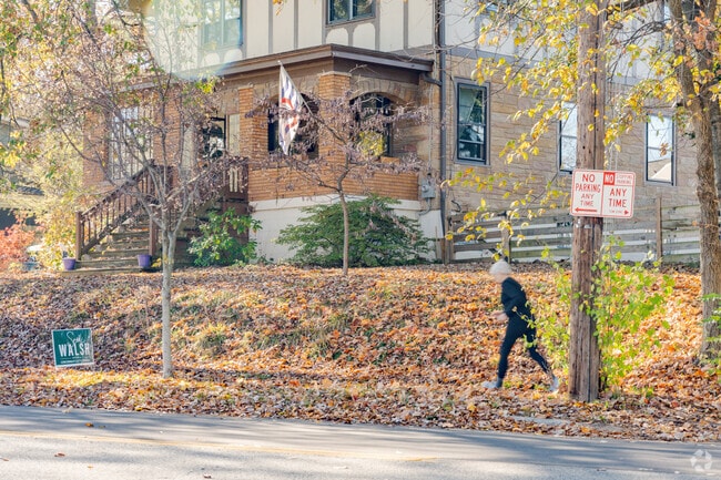 College Hill residents enjoy working out on the residential sidewalks.