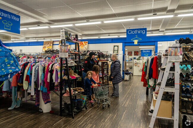 Queens locals head to St. Vincent De Paul Thrift Shop for clothing options.