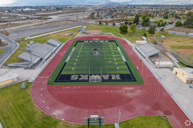 The beautiful campus of [Arryoyo Valley High School includes modern amenities for student