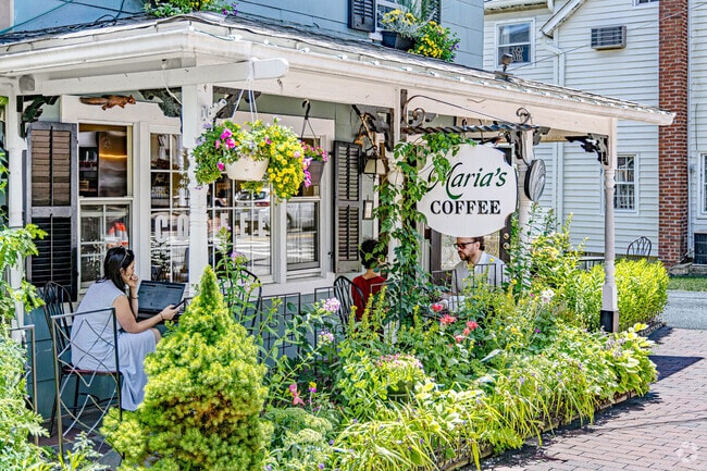 Meet up with friends for a great cup of coffee at Maria's Coffee in downtown Chester Flanders.