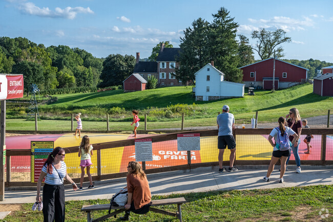 Jump around at Gaver Farm Fall Fun Fest.