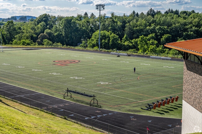 A track and football field are shared by Greater Latrobe Junior High School and the high school.