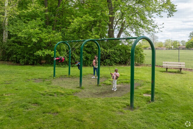 Kids love the swing set and playgrounds at David H. Shepherd Park in Oak Park.