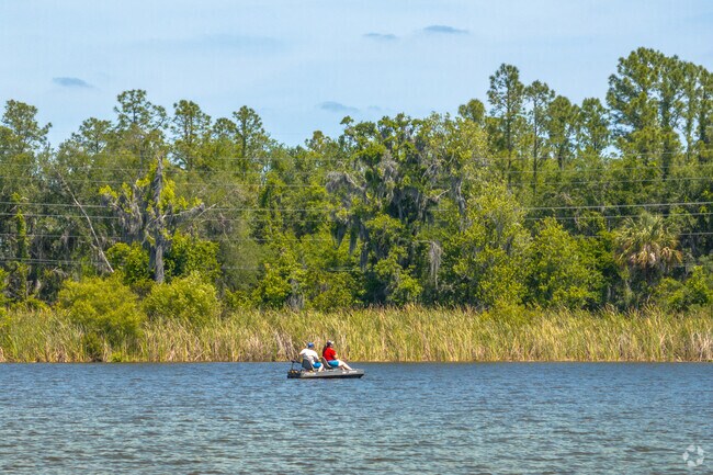 Fisherman frequent the many lakes around Polk City for its large bass and panfish.