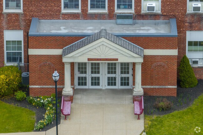 Arthur S May Elementary School serves students in the Arlington community.