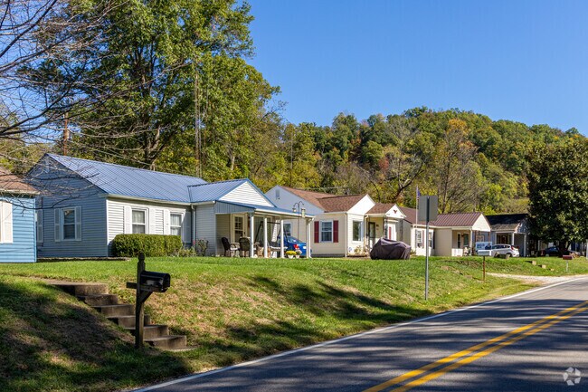 A row of common Ranch styled homes in the Southern Hills neighborhood of Huntington, WV.