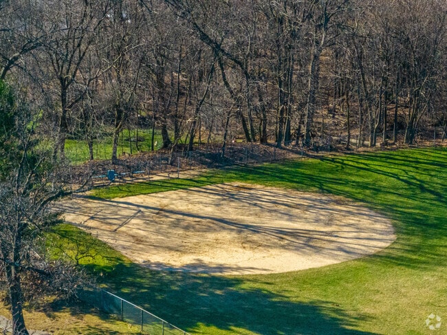 Jefferson Elementary School has a large green area and baseball field for students to enjoy.