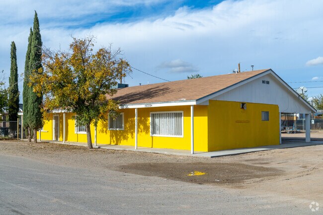 A splash of sunshine and a bright yellow ranch-style home in Tornillo.