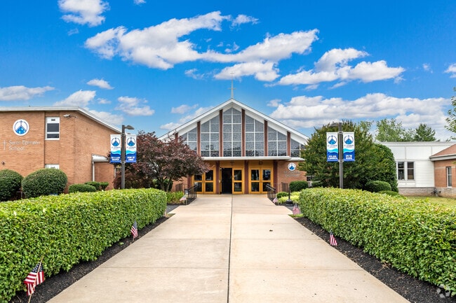 Entrance to St Ephrem School in Bensalem.
