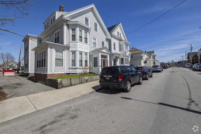 Rows of homes in North Common reflect Lawrence's historic character and well-established neighborhoods.