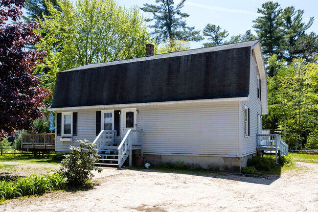A Gambrel style home is common in Sebego.