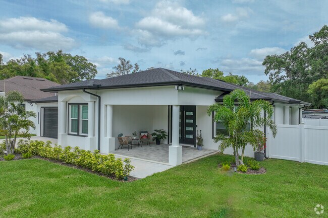 Newly built ranch-style homes stand in Citrus Park.