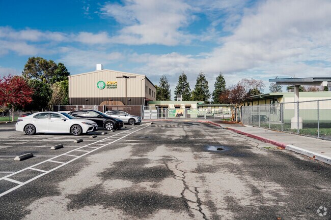 The drop off area of KIPP Heritage Academy in San Jose, California.