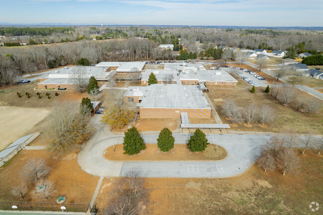 Pick-up area at L.E. Gable Middle School