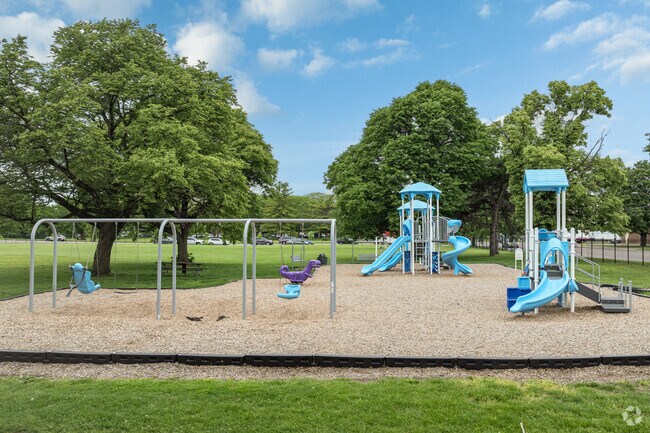 Bomberger Park offers a wide variety of play equipment for kids.