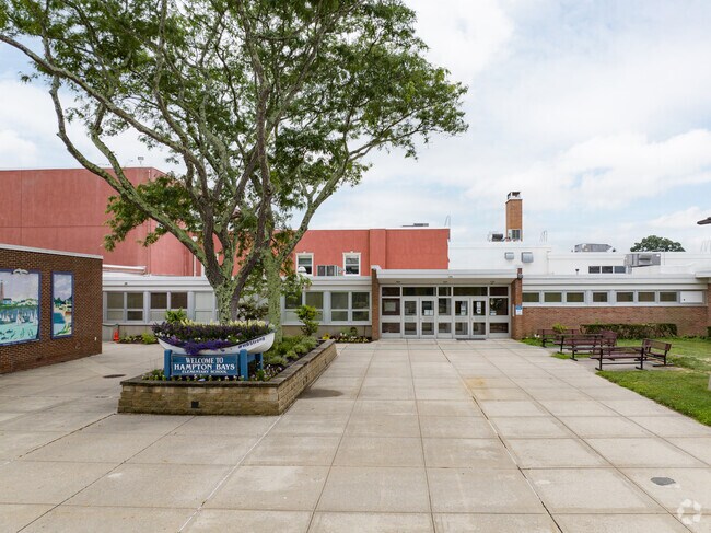 Hampton Bays Elementary School has a large and modern campus.
