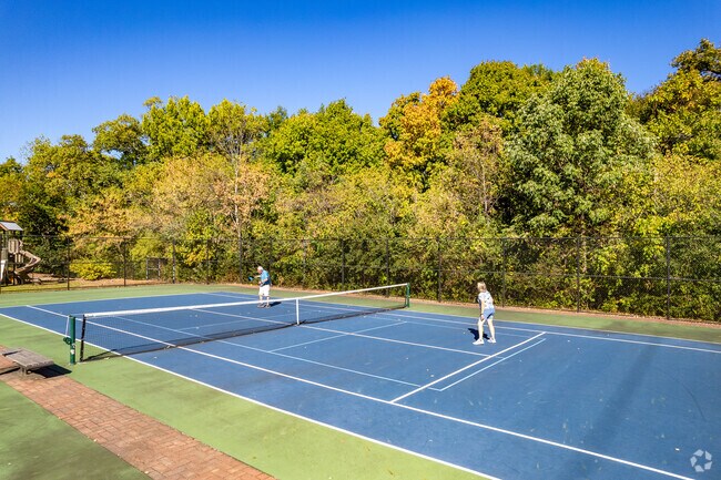Donegal Cliffs Park near Sawmill Forest features a tennis court.