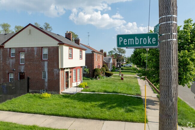 Homes neatly line the streets of the Pembroke neighborhood.