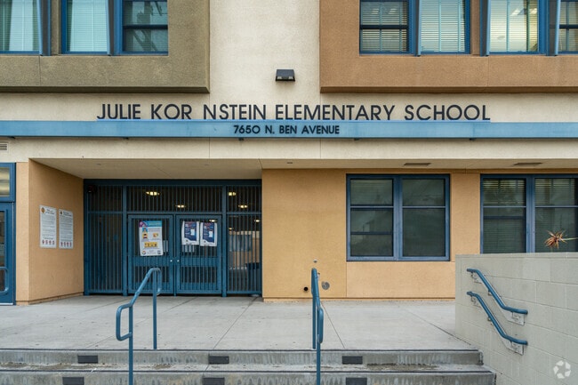 The student population of Julie Korenstein Elementary is 383 and the school serves K-5.