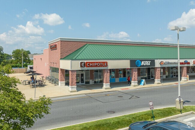 Grab a bite to eat at Chipotle in large shopping plazas for a fun day near Fox Chase.