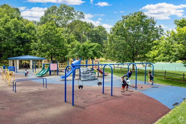 Rhodes Park in North Hilltop features a playground for children.