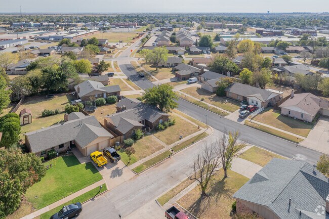 Hunter Hills has many homes with well-kept lawns and multicar garages.