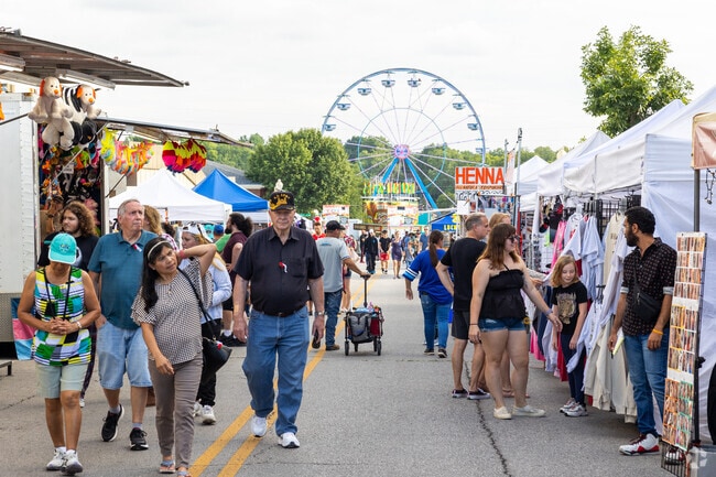 Carnival rides are popping during the SantaCaliGon Days Festival in Independence.