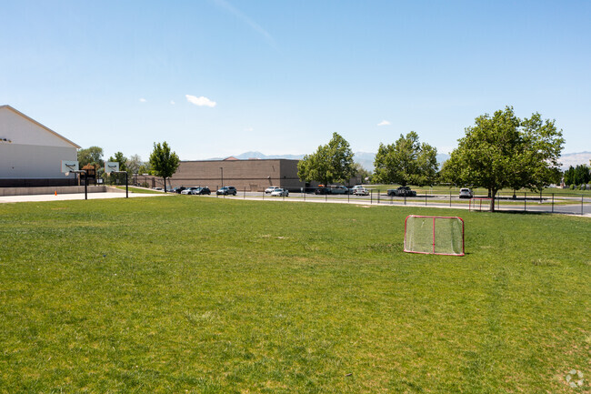 The soccer fields at Summit Academy - Draper Elementary Campus in Draper, Utah.