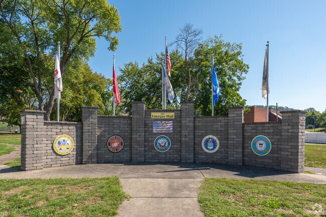 At the Veterans Memorial Recreational Center you will find the wall honoring all the veterans from all the branches of the military.