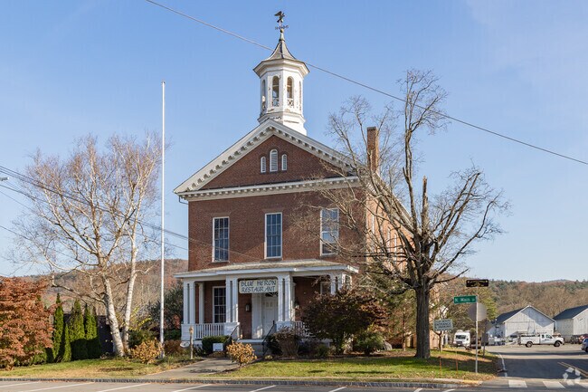 Blue Heron Restaurant serves New American food in the restored Old Town Hall in Sutherland, MA.