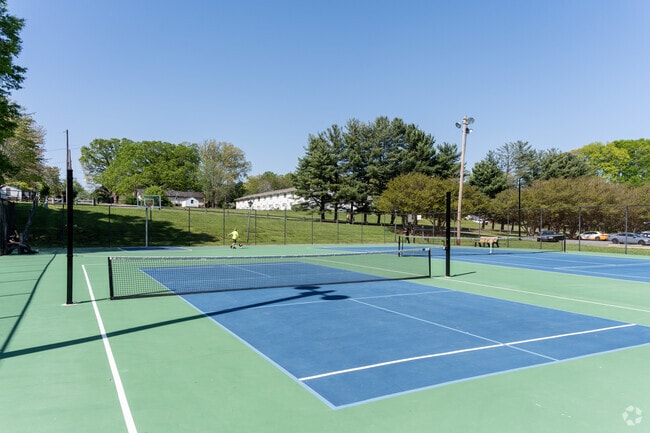 You can enjoy pickleball or tennis at the courts of Memorial Park.