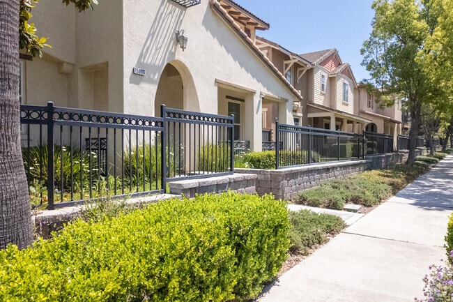Modern buildings are throughout Fontana's Citrus Heights neighborhood.