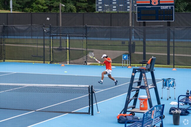 Cotswold residents can watch the Auburn Tigers tennis team compete at Yarbrough Tennis Center.