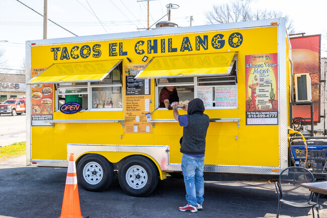Try some authentic tacos for lunch at Tacos El Chilango sitting at Englewood Ct & E 23rd St.