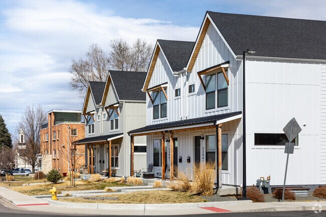 Rows of Modern Traditional duplex homes can be found in East Wheat Ridge.