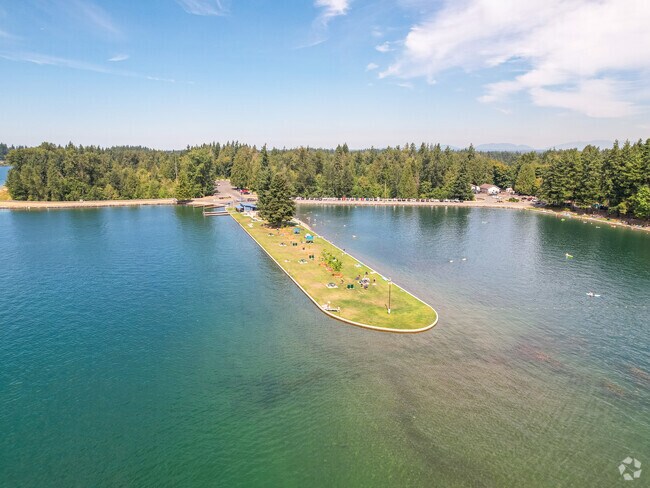 This private beach is at Lake Tapps Park.