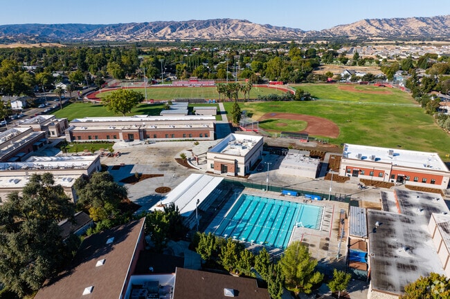 The beautiful campus of Winters High School includes modern amenities for students.