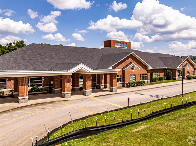 The front entrance of New Hope Academy in Downtown Franklin.