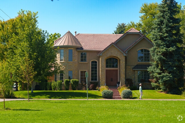 Stately manors are common across Hilltop’s quiet blocks.