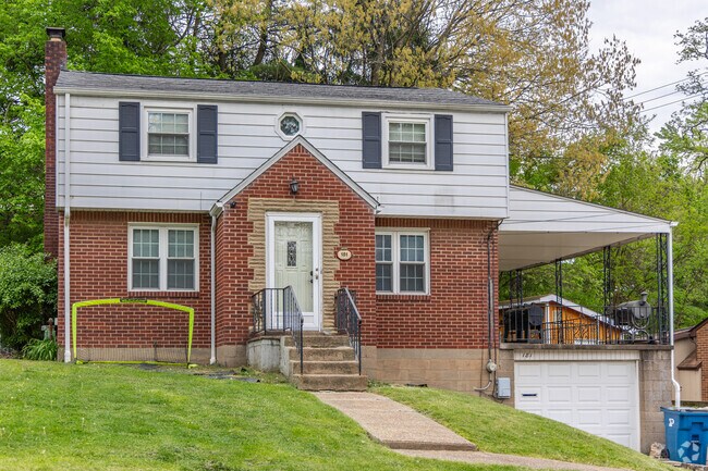 Four Square homes often have roof additions and porches attached to the side in Penn Hills.