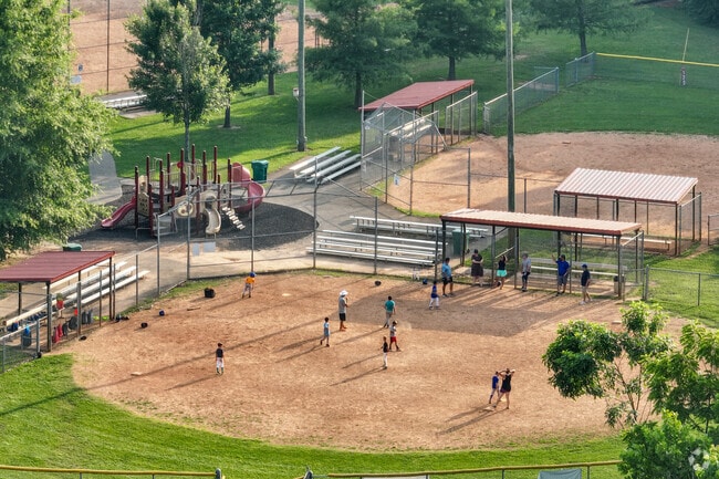 Kids can play baseball at Halls Greenway Park in Halls Crossroads.