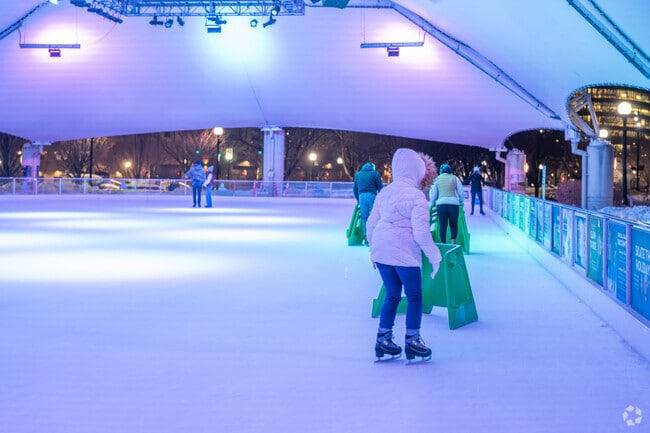 People of Springfield can learn to skate on the rink at RiverScape MetroPark.