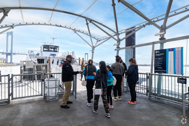 The Ferry Heads to Wall Street Ferry Point in Throgs Neck, The Bronx.