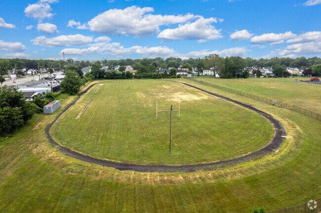 Football field and track at Roosevelt Middle School in Bristol.