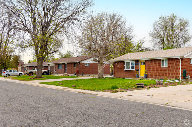 Modest red-brick ranch homes can be found in Far Horizons.