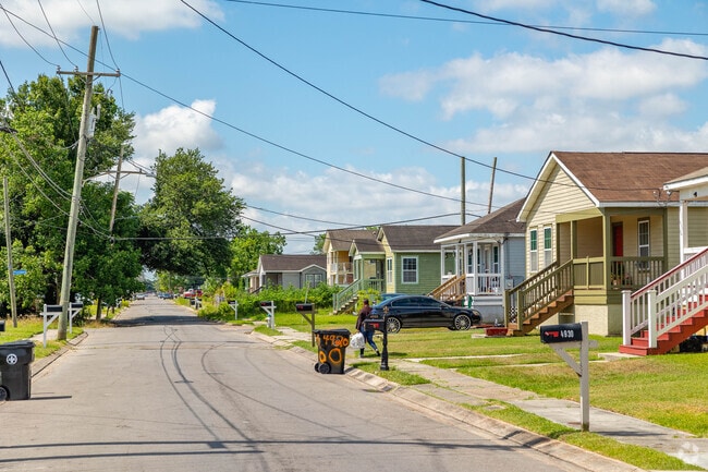 All the streets in the Plum Orchard neighborhood have sidewalks for residents to walk on.
