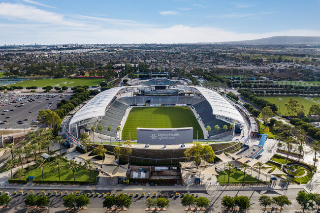 Watch an LA Galaxy Soccer game at Dignity Health Sports Park in Rancho Dominguez, CA.